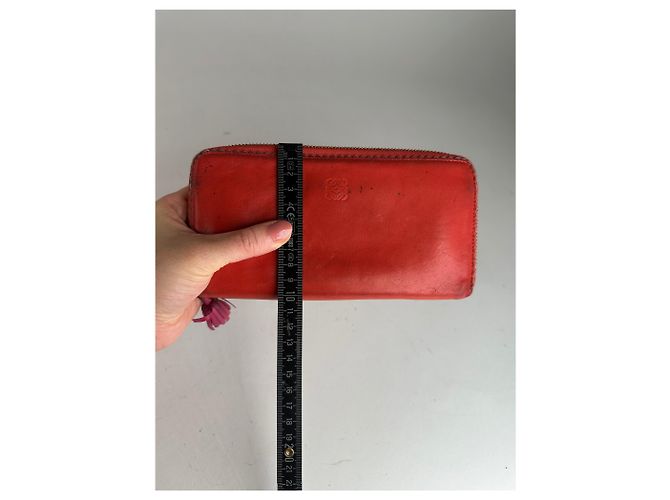 Vintage Loewe Madrid Zippy Wallet Red - view 8