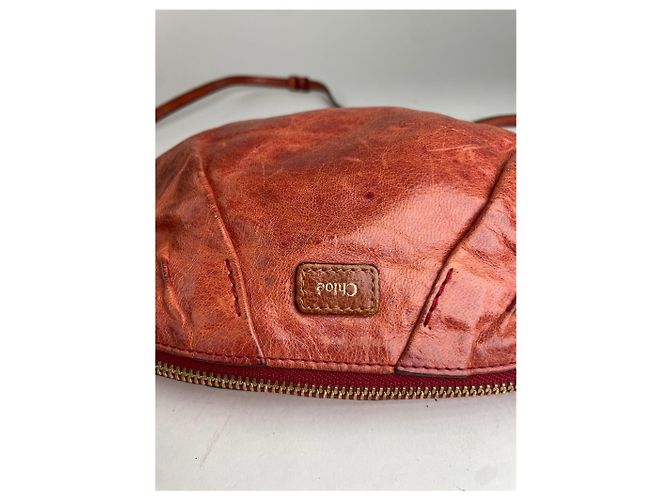 Chloé Vintage Chloe 2Way Lederhandtasche rot - Ansicht 12