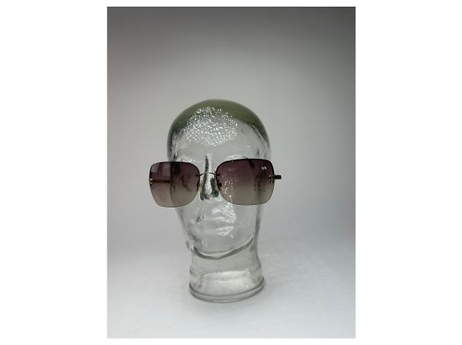 Gafas de sol sin montura Chanel Vintage Marrón Dorado - vista 5