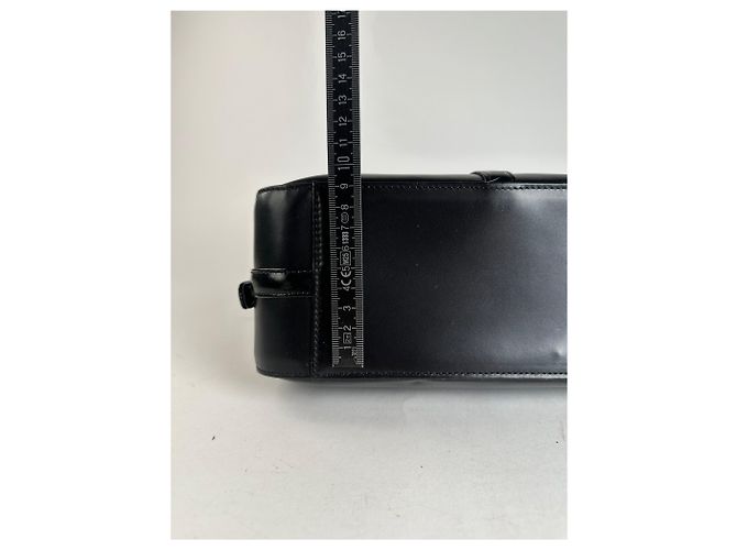 Vintage Courreges Lederhandtasche schwarz - Ansicht 10