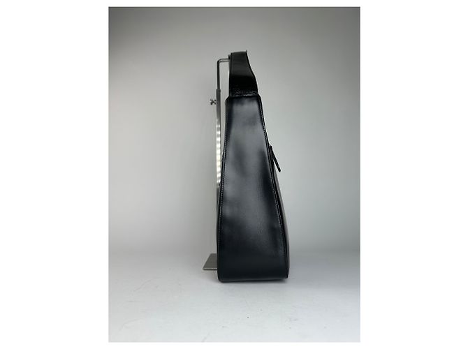 Vintage Courreges Lederhandtasche schwarz - Ansicht 5