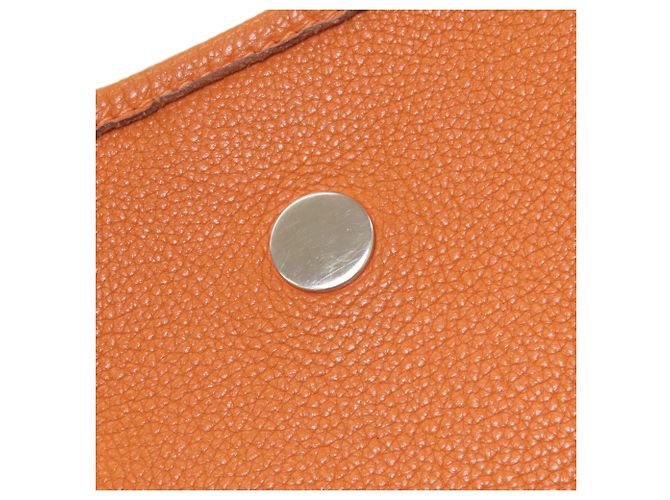 Borsa a Spalla Hermès Vespa PM in Togo Arancione - vista 13