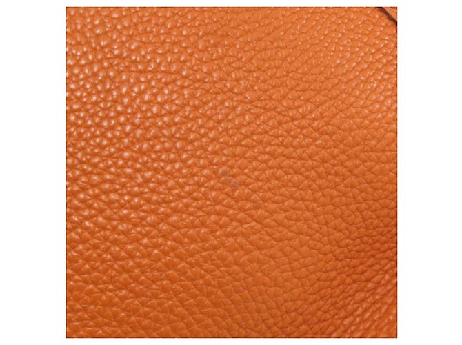 Borsa a Spalla Hermès Vespa PM in Togo Arancione - vista 15