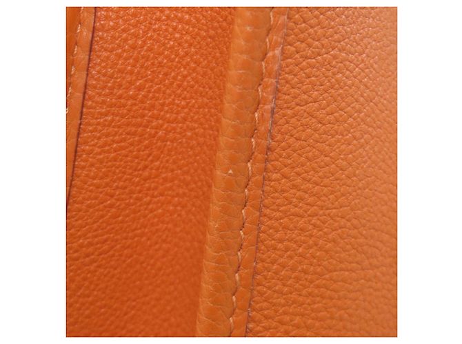 Borsa a Spalla Hermès Vespa PM in Togo Arancione - vista 16