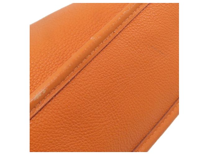 Borsa a Spalla Hermès Vespa PM in Togo Arancione - vista 18