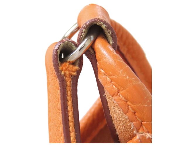 Borsa a Spalla Hermès Vespa PM in Togo Arancione - vista 21
