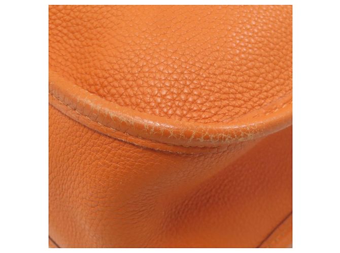 Borsa a Spalla Hermès Vespa PM in Togo Arancione - vista 22