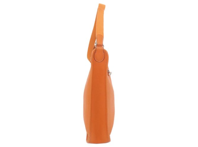 Borsa a Spalla Hermès Vespa PM in Togo Arancione - vista 3