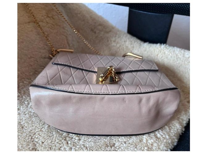 Chloé Borsa a Spalla in Pelle Chloe Drew in Beige - vista 5