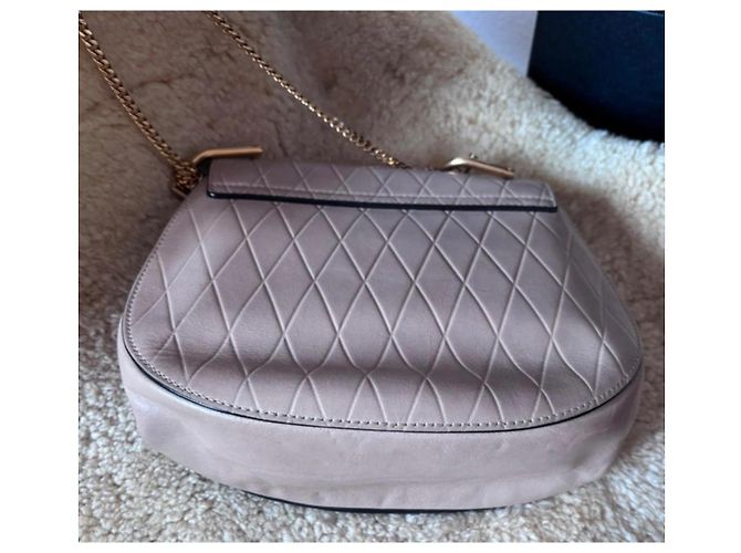 Chloé Borsa a Spalla in Pelle Chloe Drew in Beige - vista 6