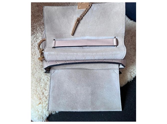 Chloé Borsa a Spalla in Pelle Chloe Drew in Beige - vista 7