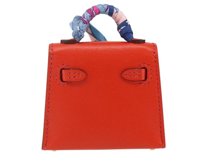 Charm per borsa Kelly Twilly in pelle Hermès Arancione - vista 2
