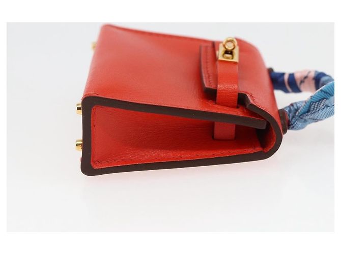 Charm per borsa Kelly Twilly in pelle Hermès Arancione - vista 4