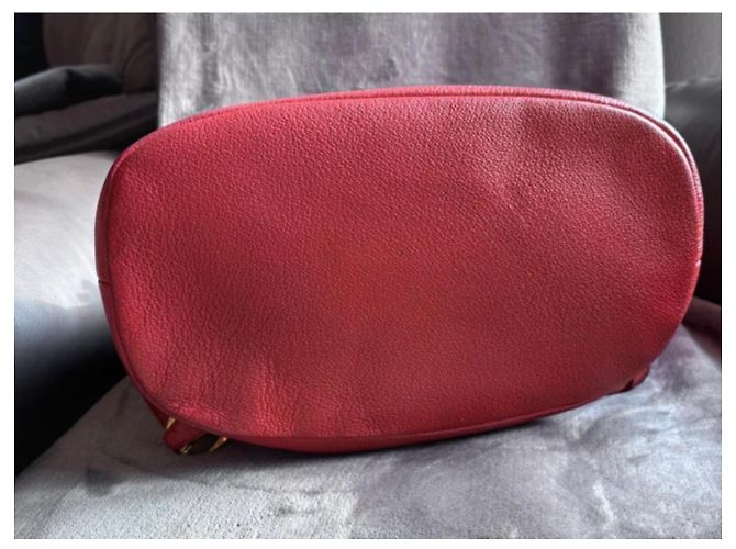 Zaino Gucci Bamboo in suede e pelle Rosso - vista 8
