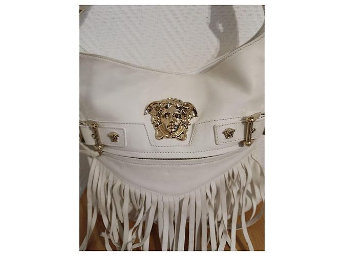 Borsa a mano Gianni Versace in pelle bianca Bianco - vista 12