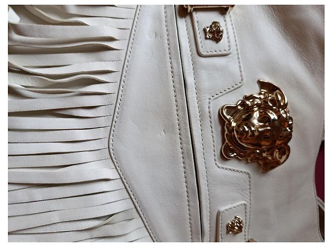 Borsa a mano Gianni Versace in pelle bianca Bianco - vista 5