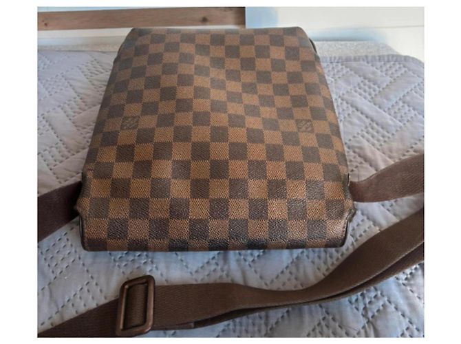 Borsa in pelle Damier Brooklyn PM di Louis Vuitton Marrone - vista 4