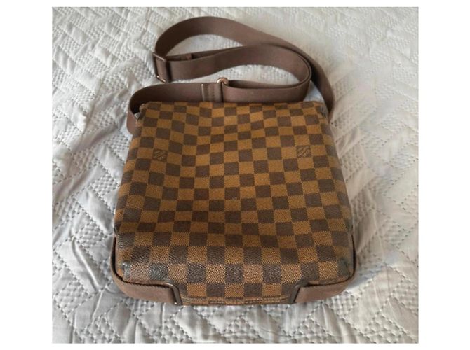 Borsa in pelle Damier Brooklyn PM di Louis Vuitton Marrone - vista 6
