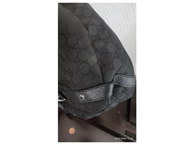 Borsa Gucci nera in tessuto Nero - vista 12