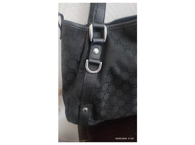 Borsa Gucci nera in tessuto Nero - vista 19