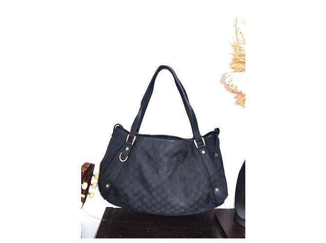 Borsa Gucci nera in tessuto Nero - vista 3