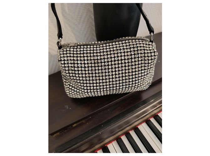 Borsa Alexander Wang Argentata in Tessuto Argento - vista 4