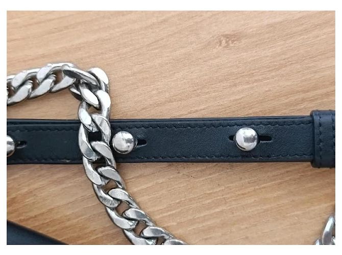 Borsa a mano Prada in pelle nera Nero - vista 6