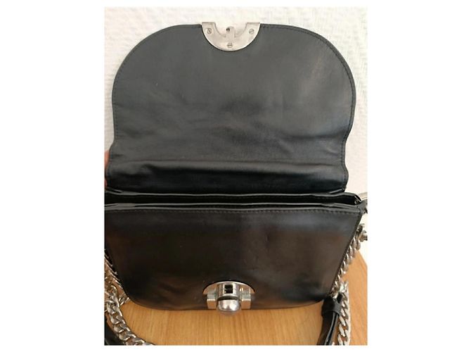 Borsa a mano Prada in pelle nera Nero - vista 9