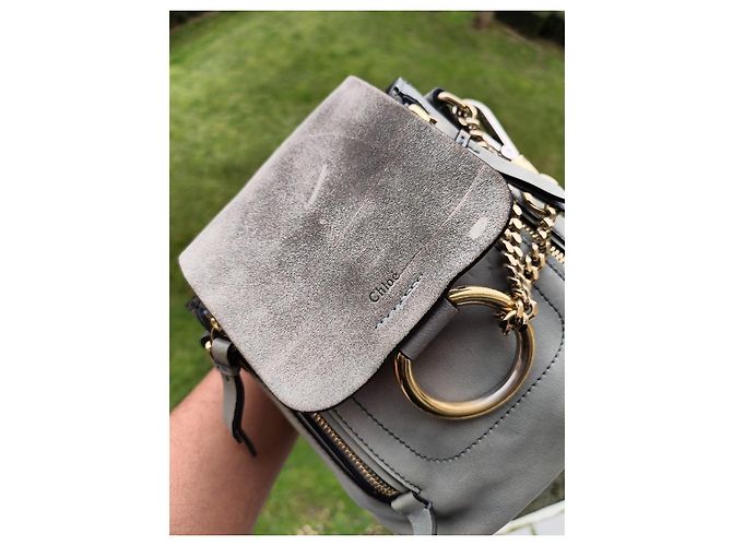 Faye Chloé Rucksack aus Lammleder Grau - Ansicht 2