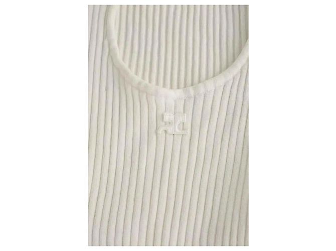 Courreges Top bianco - vista 4