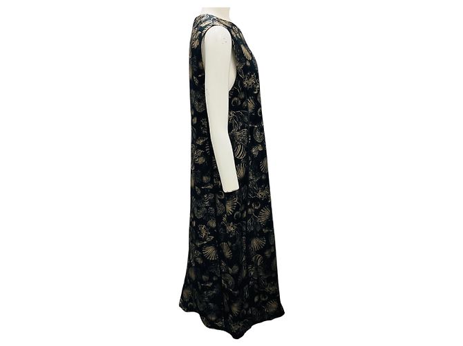 Marc by Marc Jacobs Co Black Multi Shell Print Sleeveless Midi Dress - view 2
