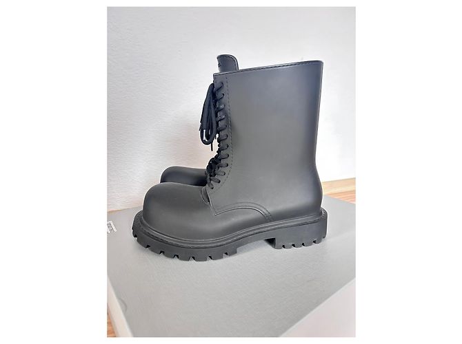 Balenciaga Black Rubber Boots - view 3