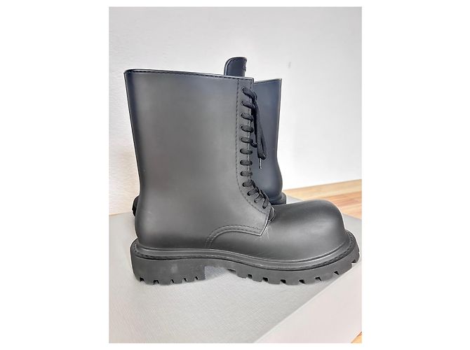 Balenciaga Black Rubber Boots - view 4