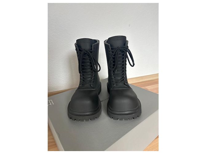 Balenciaga Black Rubber Boots - view 6