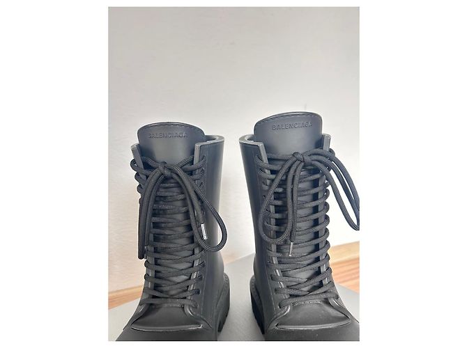 Balenciaga Black Rubber Boots - view 7