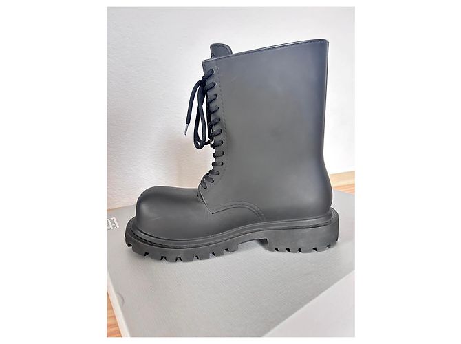Balenciaga Black Rubber Boots - view 8