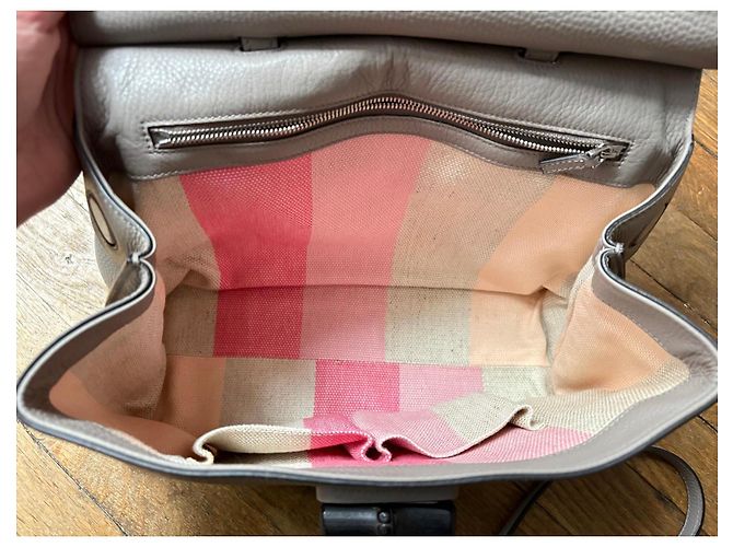 Gucci Borsa in pelle Bamboo Daily Top Handle Grigio - vista 14