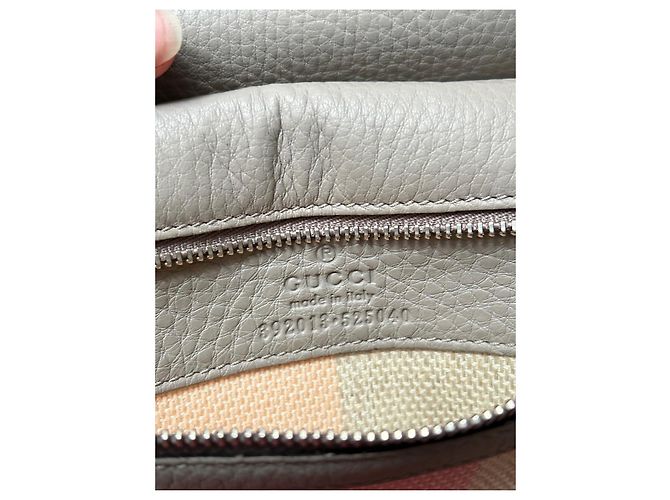 Gucci Borsa in pelle Bamboo Daily Top Handle Grigio - vista 16