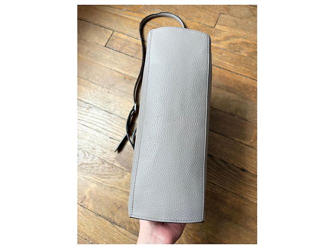 Gucci Borsa in pelle Bamboo Daily Top Handle Grigio - vista 9