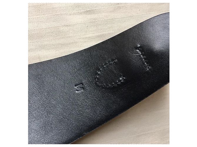 Ralph Lauren Gürtel aus schwarzem Wildleder und Leder Größe M - Ansicht 12