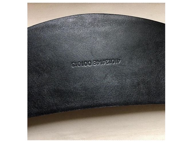 Ralph Lauren Gürtel aus schwarzem Wildleder und Leder Größe M - Ansicht 13