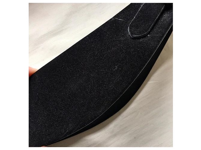 Ralph Lauren Gürtel aus schwarzem Wildleder und Leder Größe M - Ansicht 14
