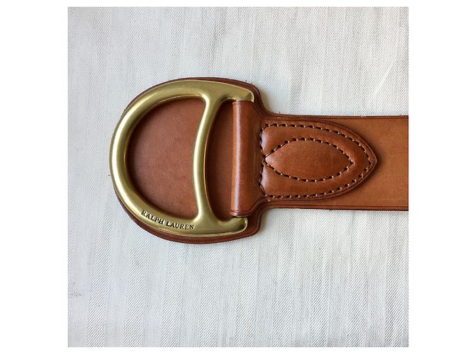 Ralph Lauren Ledergürtel Camel mit goldener Schnalle Kamel - Ansicht 11