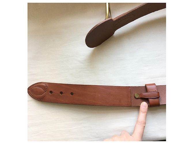 Ralph Lauren Ledergürtel Camel mit goldener Schnalle Kamel - Ansicht 17