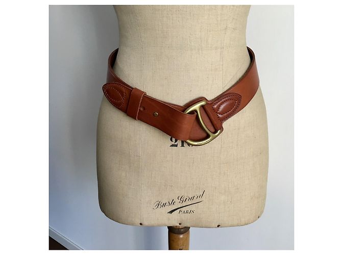 Ralph Lauren Ledergürtel Camel mit goldener Schnalle Kamel - Ansicht 2