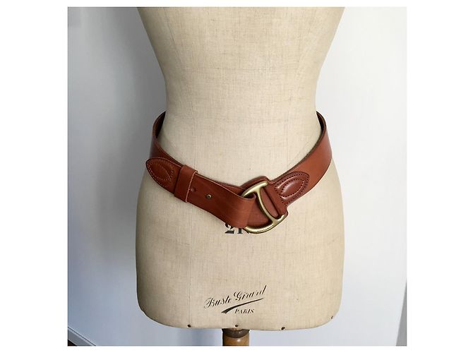 Ralph Lauren Ledergürtel Camel mit goldener Schnalle Kamel - Ansicht 3