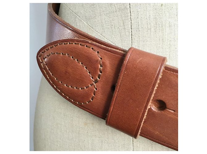Ralph Lauren Ledergürtel Camel mit goldener Schnalle Kamel - Ansicht 9