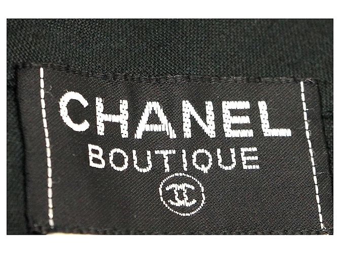 Timeless Abrigo Largo de Lino Chanel 23942 Negro - vista 4