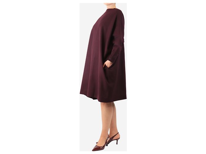 Autre Marque Midi-Wollkleid in Pflaume - Größe Lila - Ansicht 3