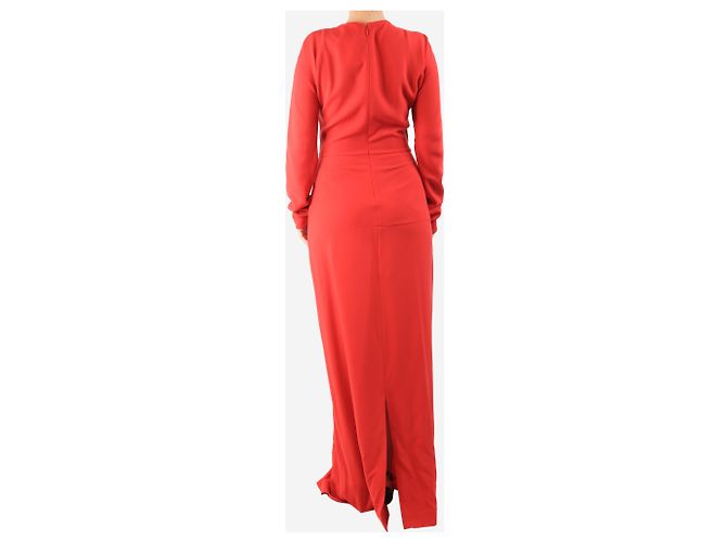 The row Vestido largo drapeado rojo - talla UK 10 Roja - vista 2